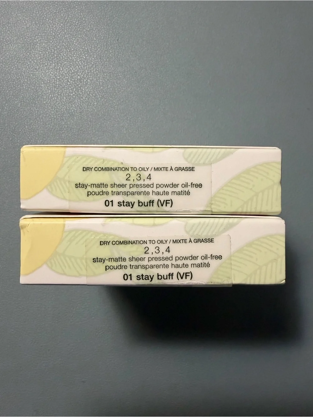 Clinique Stay-Matte Sheer Pressed Powder Oil Free 01 Stay Buff (VF) Lot of 2